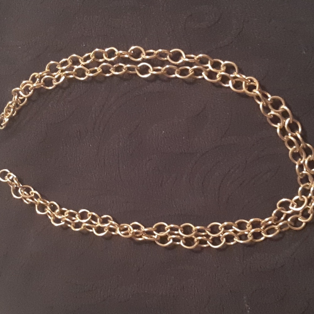 Oversized Conversion Chain/Link Necklace Gold Tone Cable 17½" - Picture 4 of 7